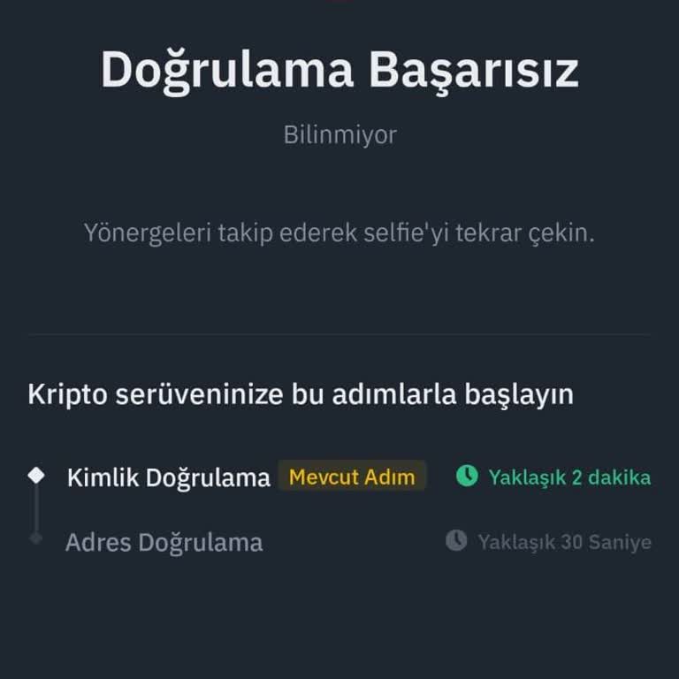 Binance TR'de Selfie Doğrulama Engeli: Kimlik Onayı Yapılamıyor!