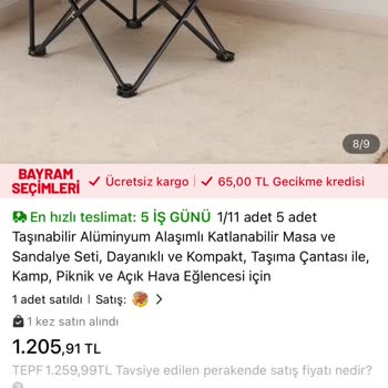 Aldığım Masa Sandalye Seti Yerine Sadece Bir Sandalye Gönderildi