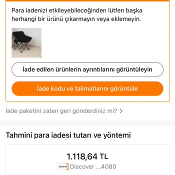 Aldığım Masa Sandalye Seti Yerine Sadece Bir Sandalye Gönderildi