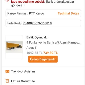 Fark Burada Eksik Ürün İçeriği Ve İade Sorununa Trendyol'da Çözüm Bulunamıyor