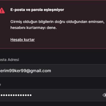 Hesabıma Giriş Yapamıyor Ve Hesap Kurtarma İşlemlerinden Sonuç Alamıyorum