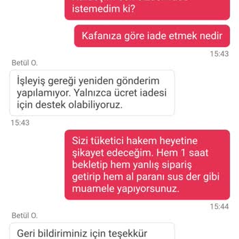 Yanlış Ürün Teslimatı Ve Yetersiz Çözüm Süreci