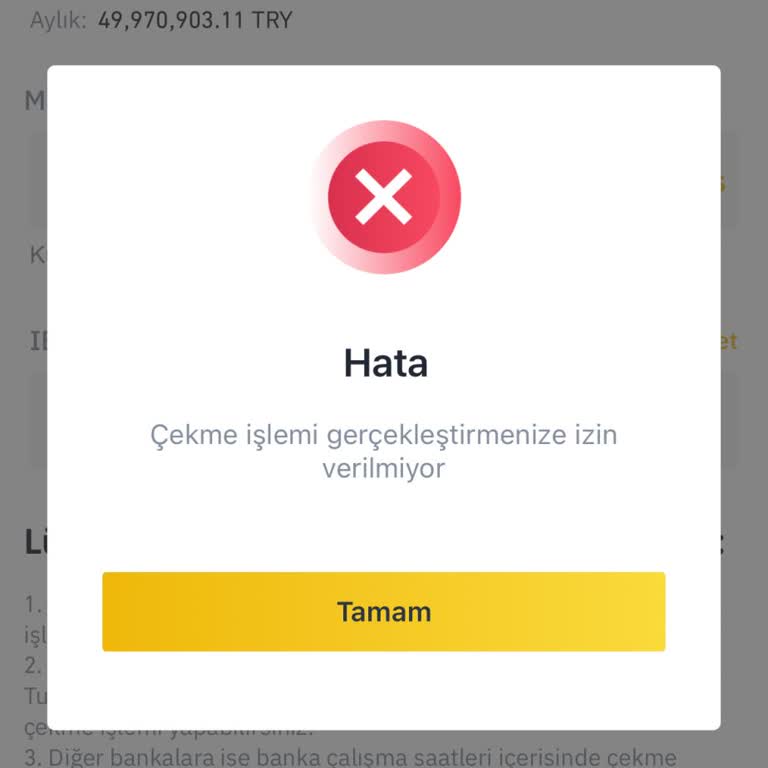 Binance TR'den Global Hesaba Para Çekme Sorunu Yaşıyorum