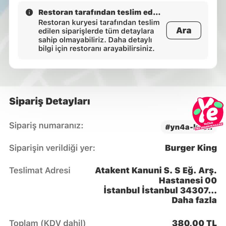 Siparişim Teslim Edilmeden Teslim Edildi Gösterildi, Açıklama Yapılmadı
