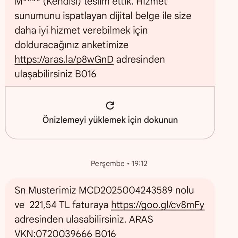 Aras Kargo’dan 140 TL Fazla Ücret Alındı, İade Talep Ediyorum
