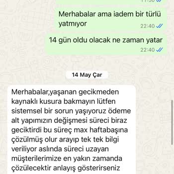 Sena Güven Ücret İadesini 1 Aydır Yapmıyor Param Kayboldu
