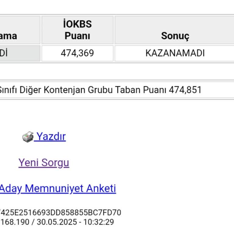 Sınav Sonucu Haksızlığına Yeniden Değerlendirme Talebi