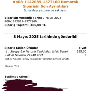 Amazon'dan Aldığım Islak Mendiller Küflü Ve Kullanılamaz Geldi