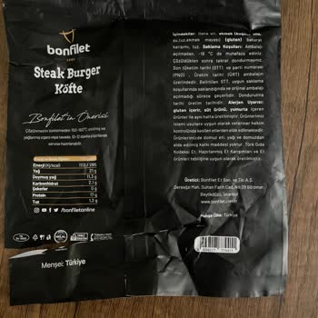 Bonfilet Steak Burger Köftesinde Kötü Koku Ve Bozulmuş Tat Sorunu Yaşadım