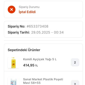 Migros Sanal Markette Siparişlerim Sürekli İptal Ediliyor ve Çözüm Sunulmuyor