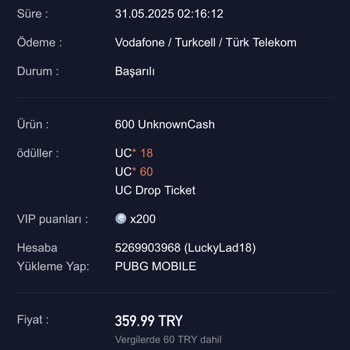 Yükleme Sonrası Kayıp UC Ve Eksik Sipariş Görünümü