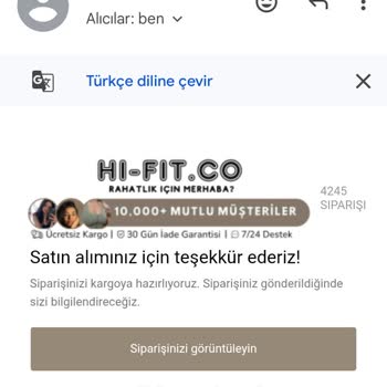 HI-FIT.co'dan Alınan Ürün Gönderilmedi, İletişim Sağlanamıyor