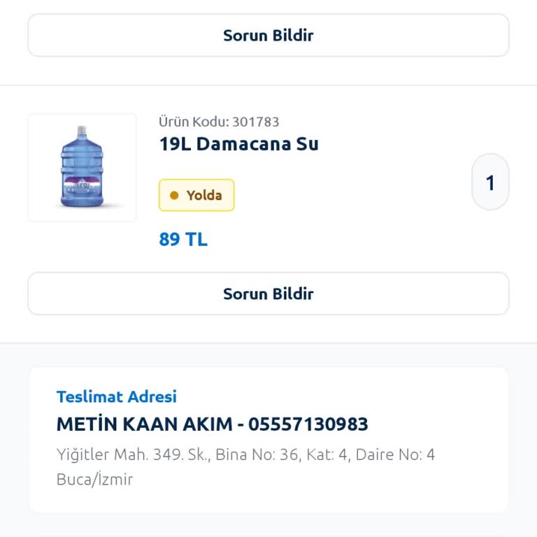 Teslimat Süresi Ve Bilgilendirme Sorunu Yaşadım