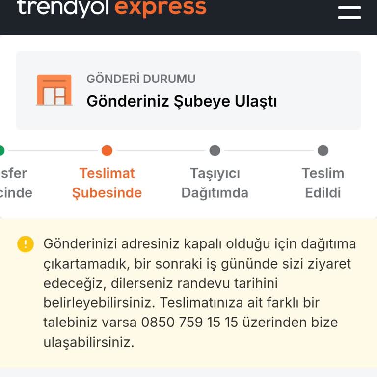 Kargom Dağıtıma Çıkmadan Adres Kapalı Denilerek Teslim Edilmedi