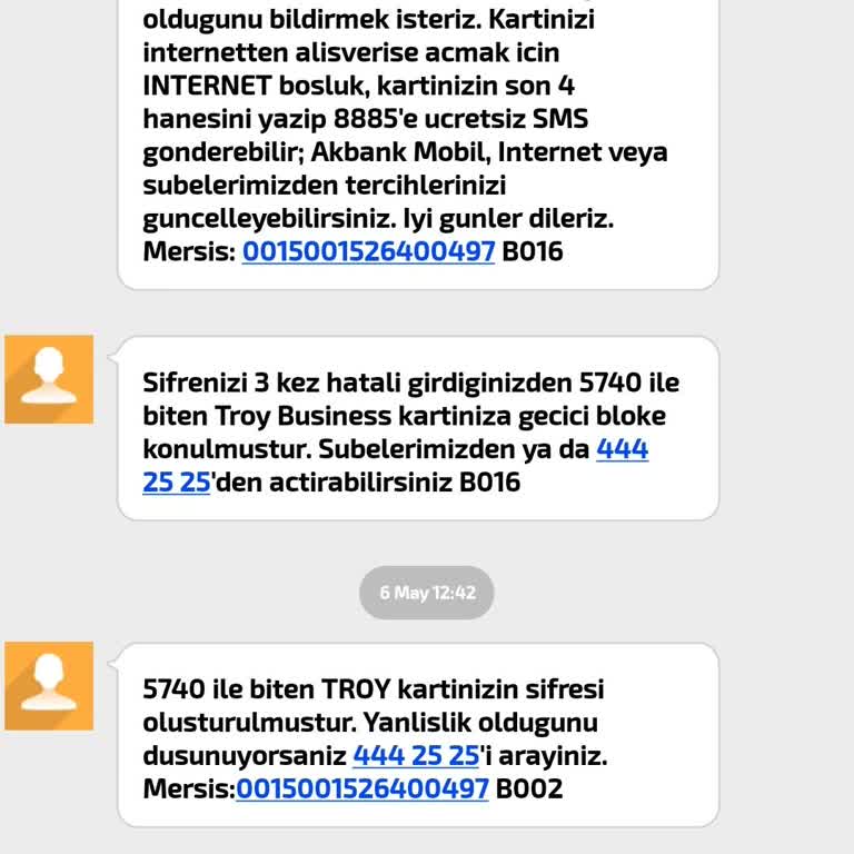 Akbank'ta Hesabım Olmamasına Rağmen Yanlış Numara İle Tarafıma Mesaj Gönderiliyor Ve Çözüm Sunulmuyor