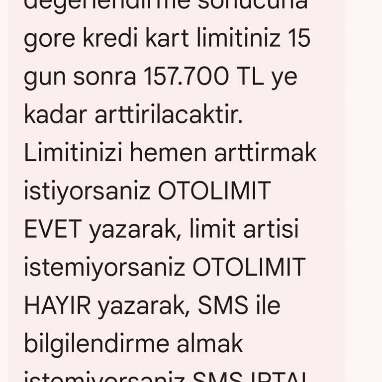 Ziraat Bankası'ndan Sürekli Gelen Kredi Kartı Limit Artırma Mesajları Bıktırdı