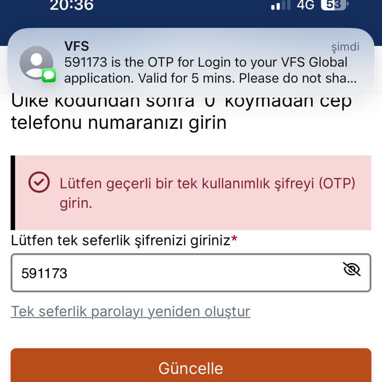 Sürekli Login Hatası Ve SMS OTP Sorunu Nedeniyle Sisteme Erişemiyorum