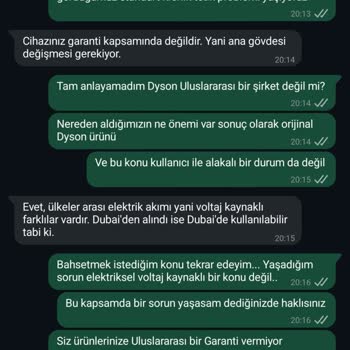 Dyson Garanti Kapsamı Hayal Kırıklığı Yaşattı