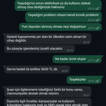 Dyson Garanti Kapsamı Hayal Kırıklığı Yaşattı