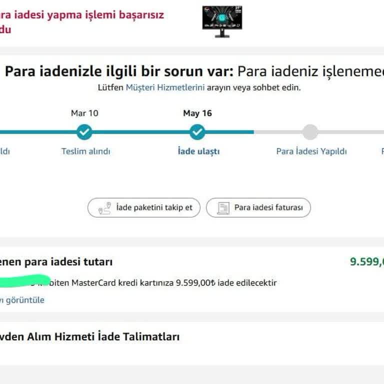 Amazon Türkiye'de Geciken Ücret İadesi Ve Yetersiz Müşteri Hizmetleri