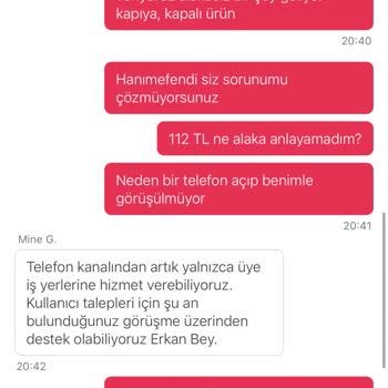 Yemeksepeti Canlı Destekte Sorunum Çözülmeden Sohbet Sonlandırıldı
