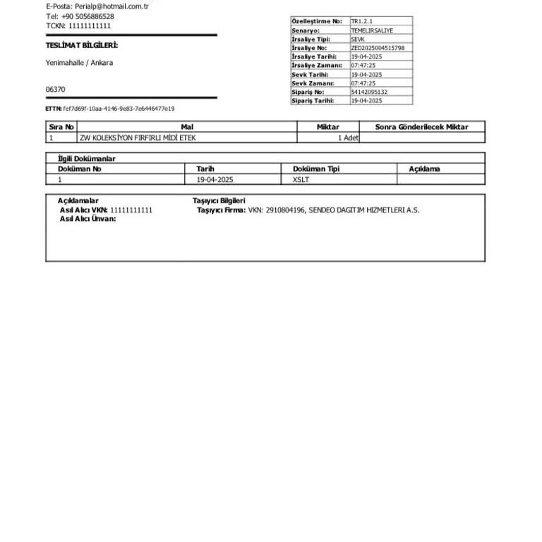 Teslim Edilmeyen Ürün Otomatik Olarak İade Edildi