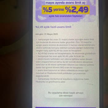 Getirfinans Avans Hesabında Vaat Edilen Faiz Oranı Uygulanmadı