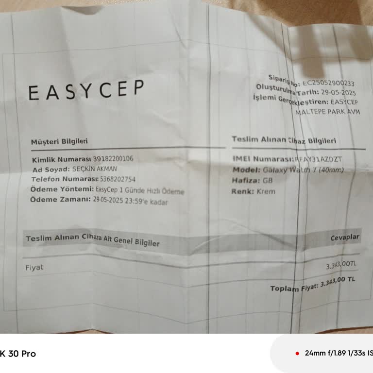 Satılan Cihazın Ücreti Hala Hesabıma Yatmadı