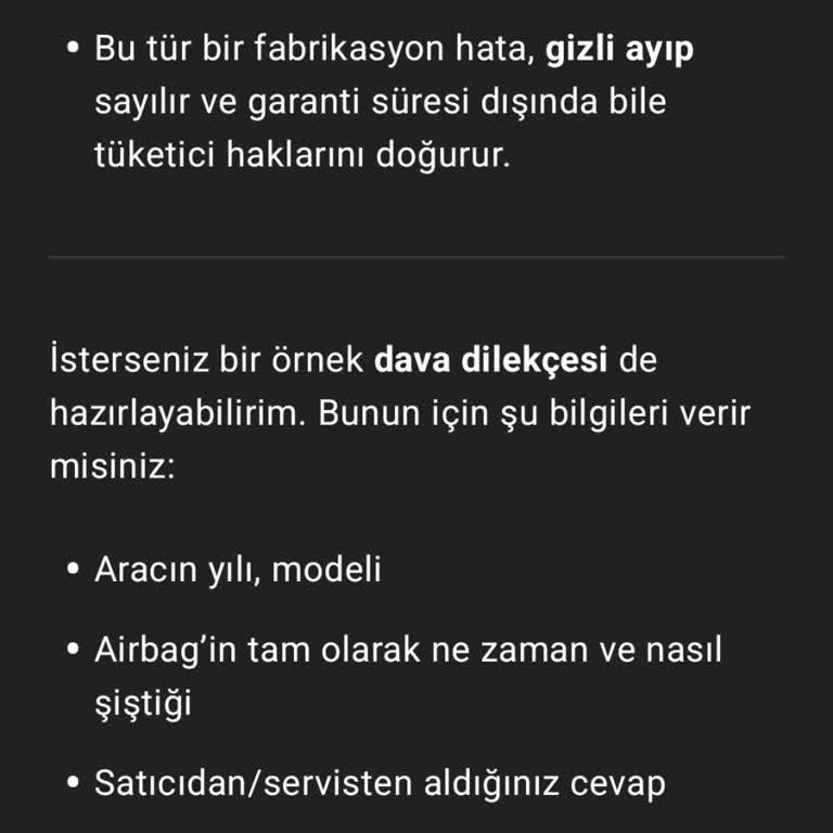 Alfa Romeo Giulietta Yolcu Airbag Sorunu Mağduriyeti