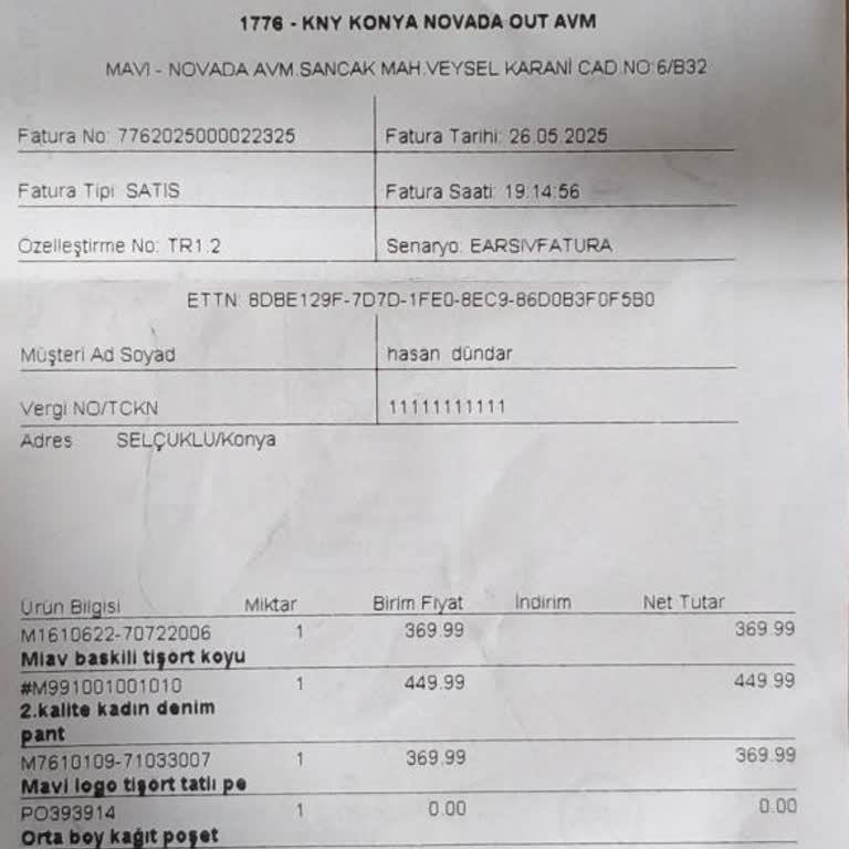 Mavi Mağazasında Küçük Gelen Ürünlerin Değişimi Reddedildi, Mağdur Edildim