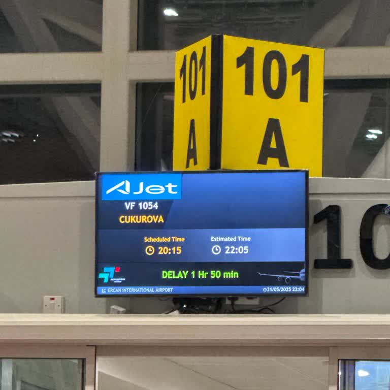 Ajet Kıbrıs Ercan Havalimanında 3 Saatlik Rötar Ve Bilgilendirme Eksikliği