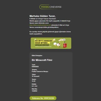 Paribu Cineverse Bilet İadesi 2 Aydır Yapılmıyor Müşteri Hizmetleri Çözüm Sunmuyor