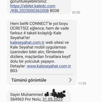 Kale Seyahat'ten Satın Alınan Bilette Mağduriyet Ve Müşteri Hizmetlerinde Hayal Kırıklığı