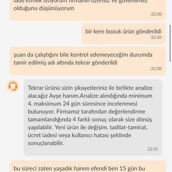 Arızalı Ürün Ve Eksik Parçalar Nedeniyle Mağduriyet