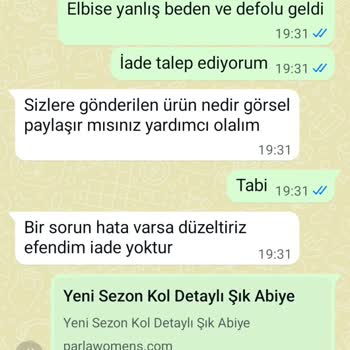 Yanlış Beden Gönderimi Ve İade Sorunu Yaşadım