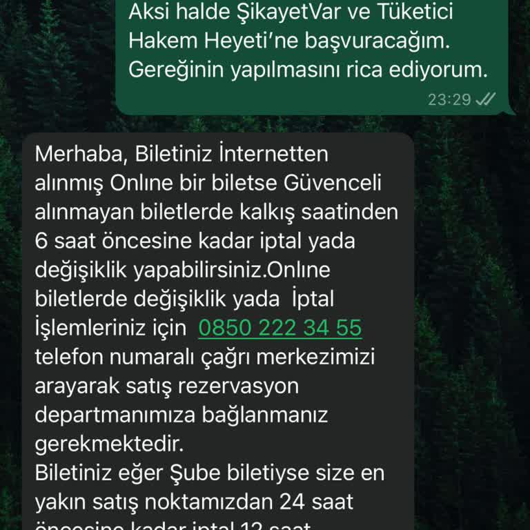Bilet İptali İçin Sistem Engeli, Mağduriyet Yaşıyorum