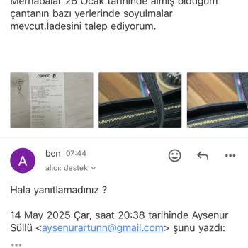 Kısa Sürede Deforme Olan Çanta İçin Çözüm Alamıyorum