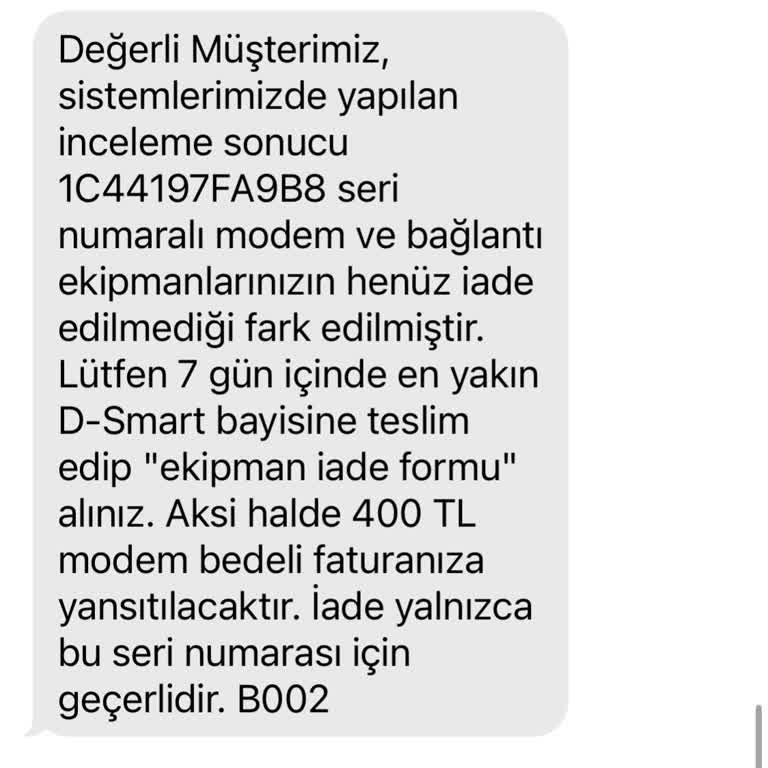 Haksız Modem İadesi Talebi Ve Sürekli Mağduriyet
