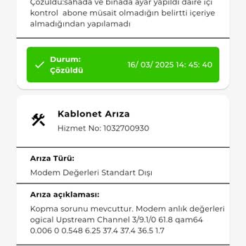 Sürekli Bağlantı Kopmaları Nedeniyle Hizmet İptali Talebi