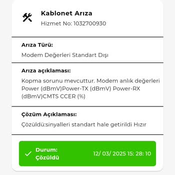 Sürekli Bağlantı Kopmaları Nedeniyle Hizmet İptali Talebi