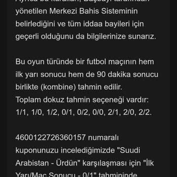 Maç Sonucu Hatalı Girildi, İkramiyem Ödenmedi