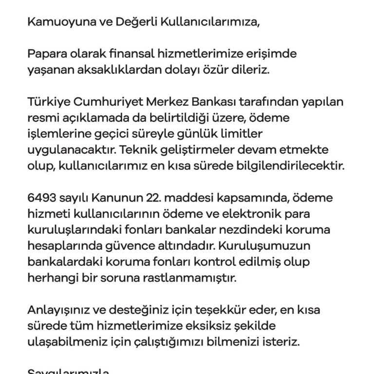 Papara'daki Altınımı Bozamıyorum