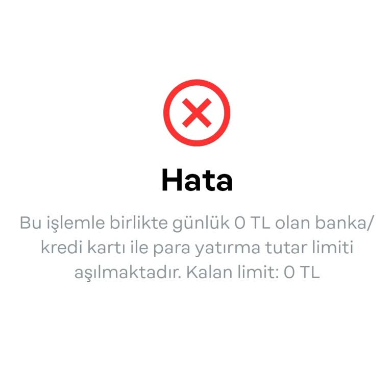 Papara Hesabımda Para Yatırma Limiti Sorunu Ve Sürekli Hata Alıyorum