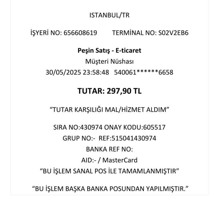 Açıklamasız Tahsilat Ve Geri İade Talebi