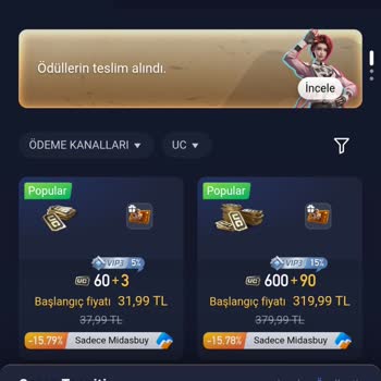 Ödeme Yapıldığı Halde UC Veya Para İadesi Yapılmadı