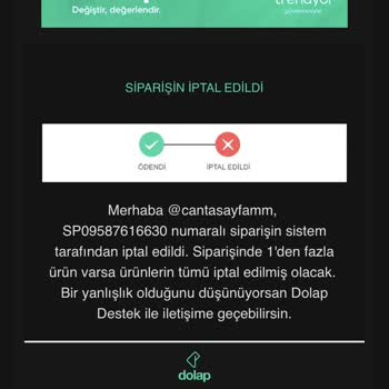 Dolap Uygulamasında Ürün Gönderilmedi Para İadesi Yapılmadı Ve Hesabım Kapatıldı