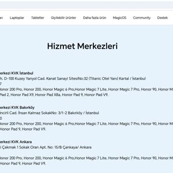 Honor Servis Günlerinde Ekran Filmi Değişimi Yapılmadı, İletişim Sorunu Yaşadım