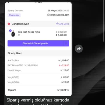 Siparişimde Beden Sorunu Ve İletişimsizlik Yaşadım
