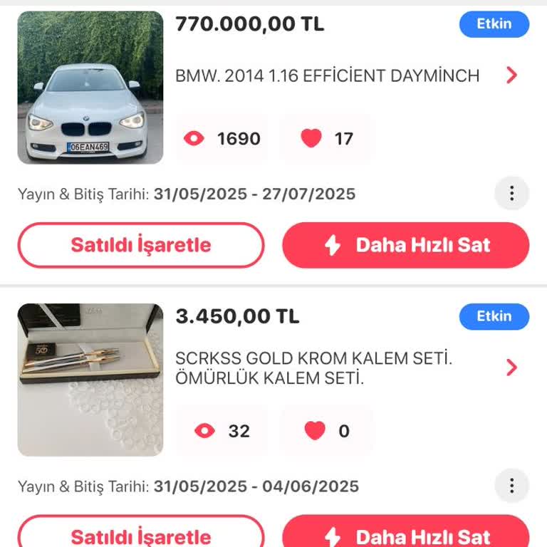 Letgo'da Ürünlerimin Tamamı Görünmüyor, Mağdur Ediliyorum