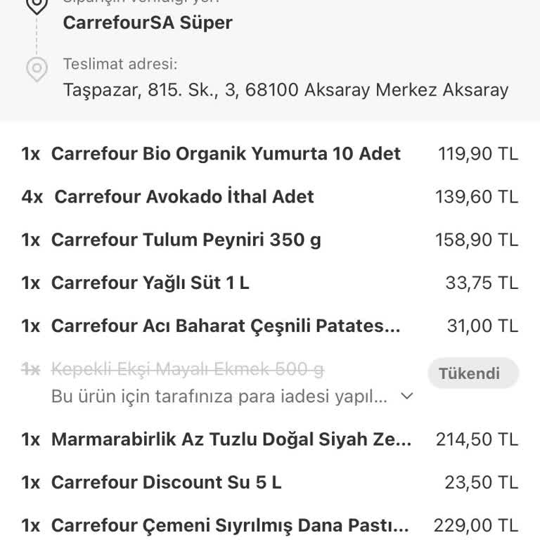 Kahvaltı Siparişim Gecikti Ve Eksik Teslim Edildi
